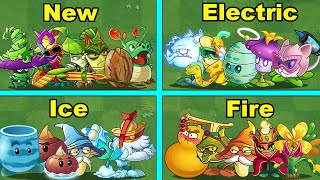 5 Team Plant ( New & Ice & Fire & Electric & Summon) - Who Will Win? - Pvz 2 Team Plant Battlez