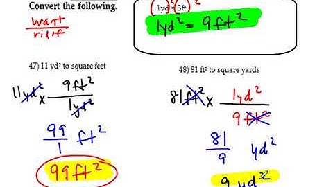 7 2     Squared Unit Conversions EXAMPLES