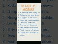 10 Lines on Landslide | Natural Disaster Essay for Kids
