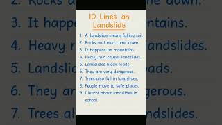 10 Lines on Landslide | Natural Disaster Essay for Kids