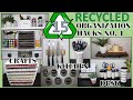 15 RECYCLED ORGANIZATION HACKS | REPURPOSED ORGANIZATION IDEAS | #StayHome and Craft #WithMe