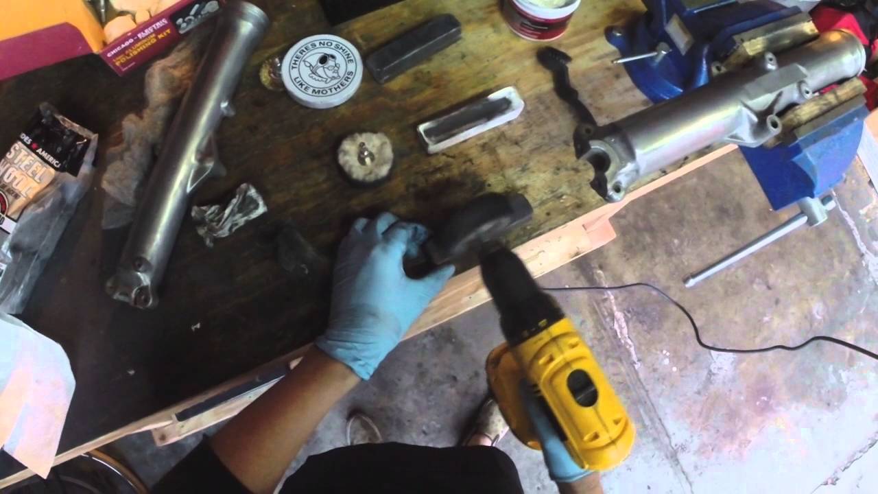 CB750 Fork Rebuild 1 (Aluminum Polishing) Part 3 YouTube