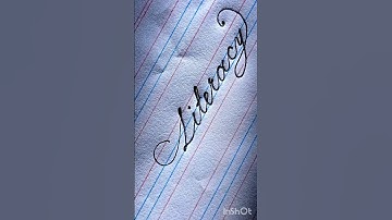 Satisfying, Relaxing Cursive Handwriting - Literacy