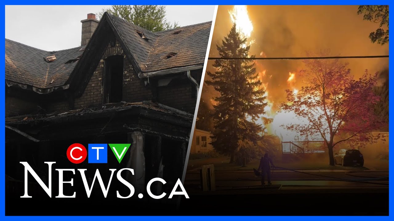 Fire rips through Tavistock home - YouTube
