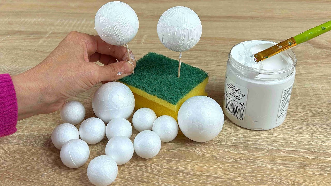 Dragonus Mini Styrofoam Foam Balls Decorative Slime Ball DIY Wedding Party  School Home Decoration 