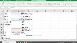 Monthly Payment Present and Future Value Interest Rate Inflation Investment Time Value of Money