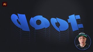 How to Create 3D Wavy Text with Deep Layers in Illustrator 🌊