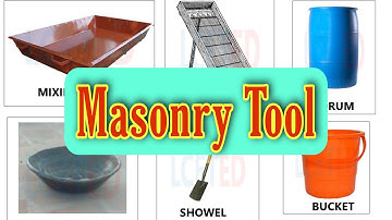 Common Masonry Tools used in Masonry Construction // Civil Engineering