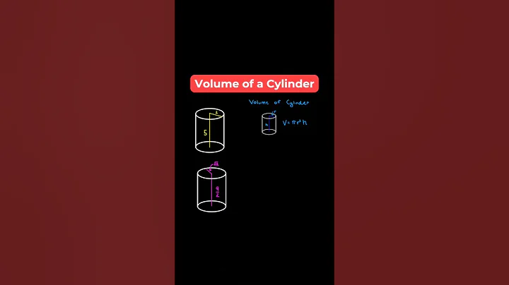 Volume of a Cylinder! #math #maths #mathematics #shorts