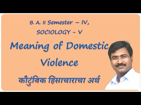 Meaning of Domestic Violence कौटुंबिक हिंसाचाराचा अर्थ