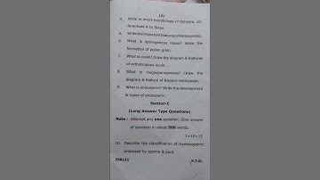 VBSPU M.Sc First Year (Second Semester)BOTANY-IGymnosperms and Embryology 2025