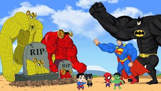 Evolution of the Hulk Monster, SuperMan vs Team Batman, Spiderman: Who will win?| attractive cartoon