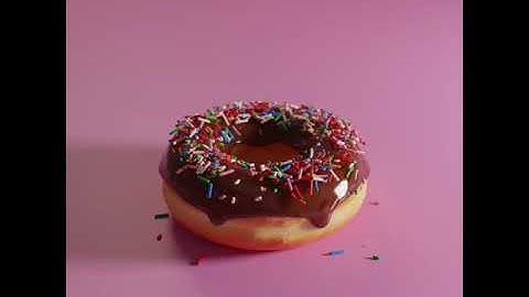 Blender donut with exploding sprinkles