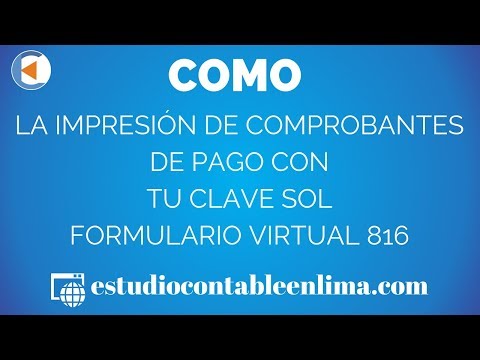 COMO SOLICITAR LA IMPRESION DE TUS COMPROBANTES DE PAGO CON CLAVE SOL