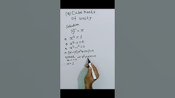 Cube roots of unity class 11
