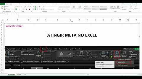 ATINGIR META NO EXCEL