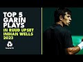 Top 5 amazing cristian garin plays in win over ruud  indian wells 2023