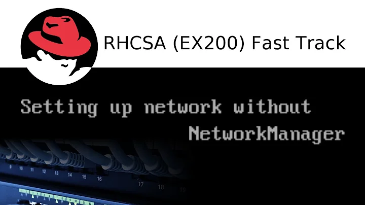 Setting up network without NetworkManager in Redhat 7