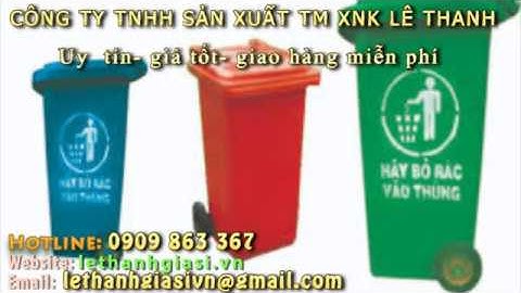 BÁN THÙNG RÁC CÔNG NGHIỆP 120 LÍT GIÁ SỈ RẺ - MIỄN SHIP TPHCM