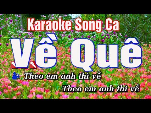 Karaoke || Về Quê Song Ca ( Cha Cha Cha ) || Nhạc Sống Duy Tùng