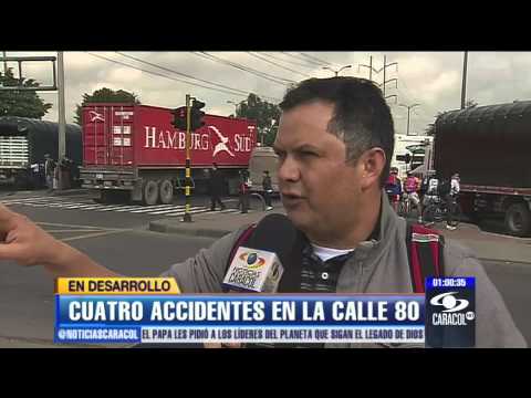 Calle 80 de Bogotá, una de las vías donde más ocurren accidentes - 19 de marzo de 2013