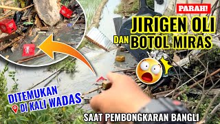 Download Lagu PARAH‼️DITEMUKAN JIRIGEN OLI \u0026 BOTOL MIRAS DI KALI WADAS SAAT PEMBONGKARAN BANGLI DI KARAWANG  MP3