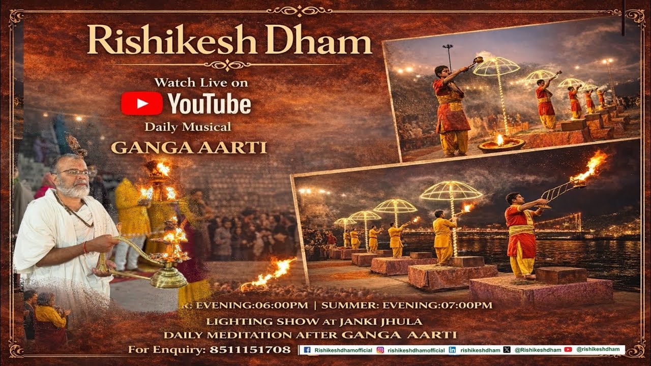 06 March 2026 Rishikesh Dham Shree Swaminarayan Ashram Ganga Aarti Ghat Rishikesh Uttarakhand 