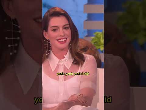 Anne Hathaway speaks candidly to Ellen about giving up alcohol and the effects on her life |#shorts