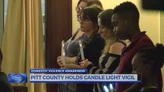 Vigil held at Pitt County Courthouse for domestic violence victims