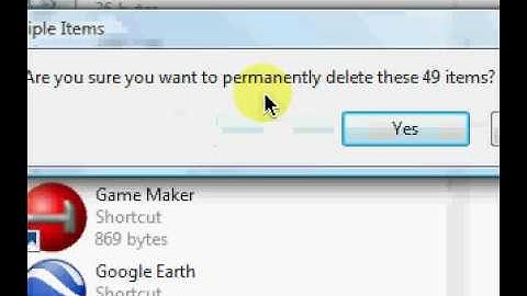 how to emty your recycle bin in vista