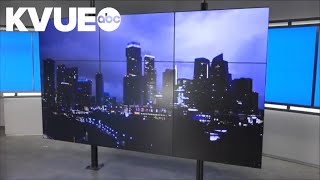 Lightning strikes sky over Downtown Austin