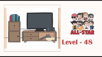 Brain test all star level 48 Turn on the TV.