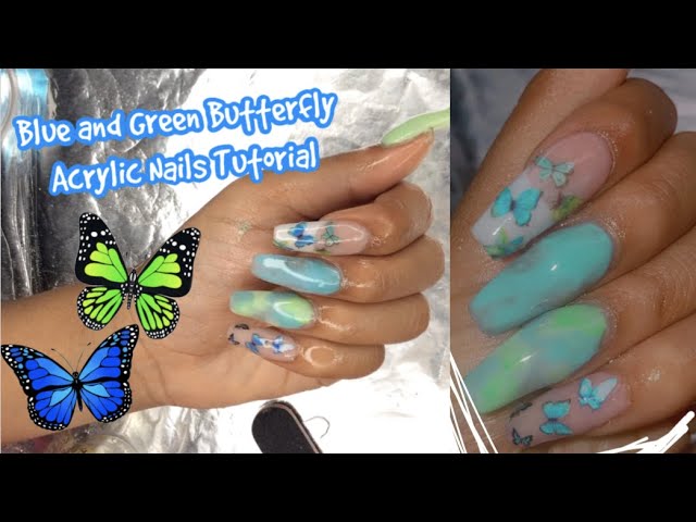 ADJD Best Nail Art Designs and nail polishes green and blue sky blue, GREEN  - Price in India, Buy ADJD Best Nail Art Designs and nail polishes green  and blue sky blue,