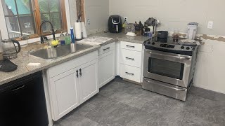***Another Update*** vinyl tile floor finished installing, and cabinets are going in by Cropley_Adventure 139 views 1 year ago 2 minutes, 18 seconds
