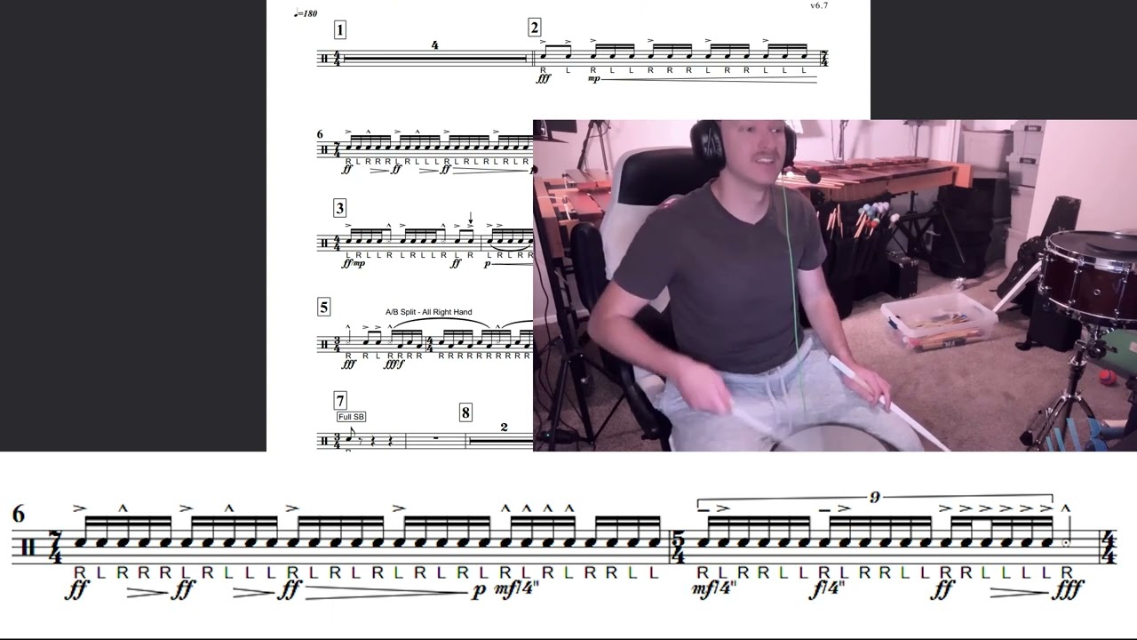 Can a marimbist play a DCI snare lick?