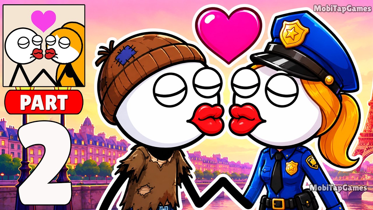 💘 Paris Kisss! - Romantic Puzzle Game - Help Couples Kiss and