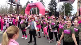 race for the cure 2013 the boobie brigade flash mob