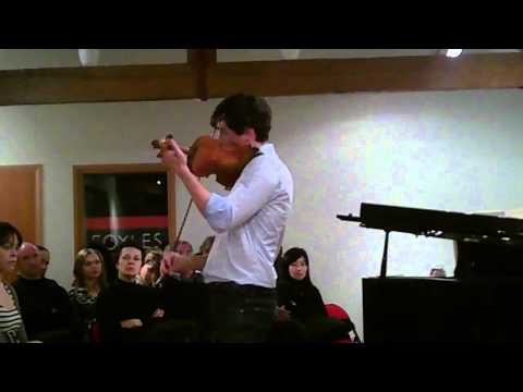 Charlie Siem performs Paganini's Paisiellos's La Molinara, op 38 for solo violin at Foyles on 1/3/11