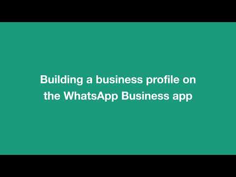 How to build a profile on WhatsApp Business