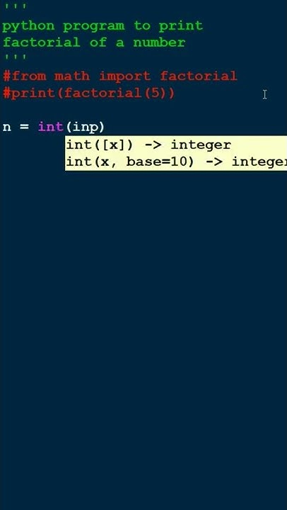 How to find Factorial in Python. - YouTube