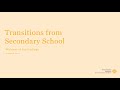 Tec webinar  transitions from secondary school research  4 august 2022