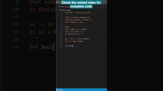 “Clean Python Code ✅ Buzz Number Check” #shorts #python #coding #programming #learnpython #pythonic