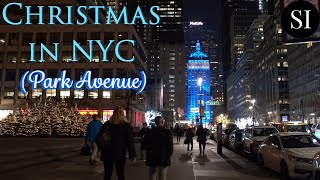 🎄Walking around NYC 🎅| Park Avenue Christmas Decorations | Christmas/Holiday Season | 4K