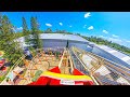 Road runner roller coaster  warner brothers movie world  onride  4k  wide angle