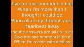 Whitney Houston- one moment in time lyrics