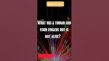What has a thumb and four fingers but is not alive. #shorts #humor #humanbody #funny #riddles