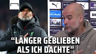 Guardiola über bevorstehenden Rücktritt von Jürgen Klopp | FC Liverpool - Man City | Premier League