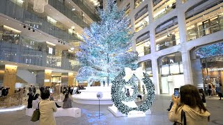 Tokyo Marunouchi Christmas Lights 2023  Japan Walk 4K HDR