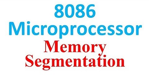 8086 Microprocessor Memory Segmentation