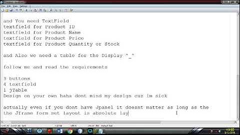 Java Database Manipulation   Inventory System Part1